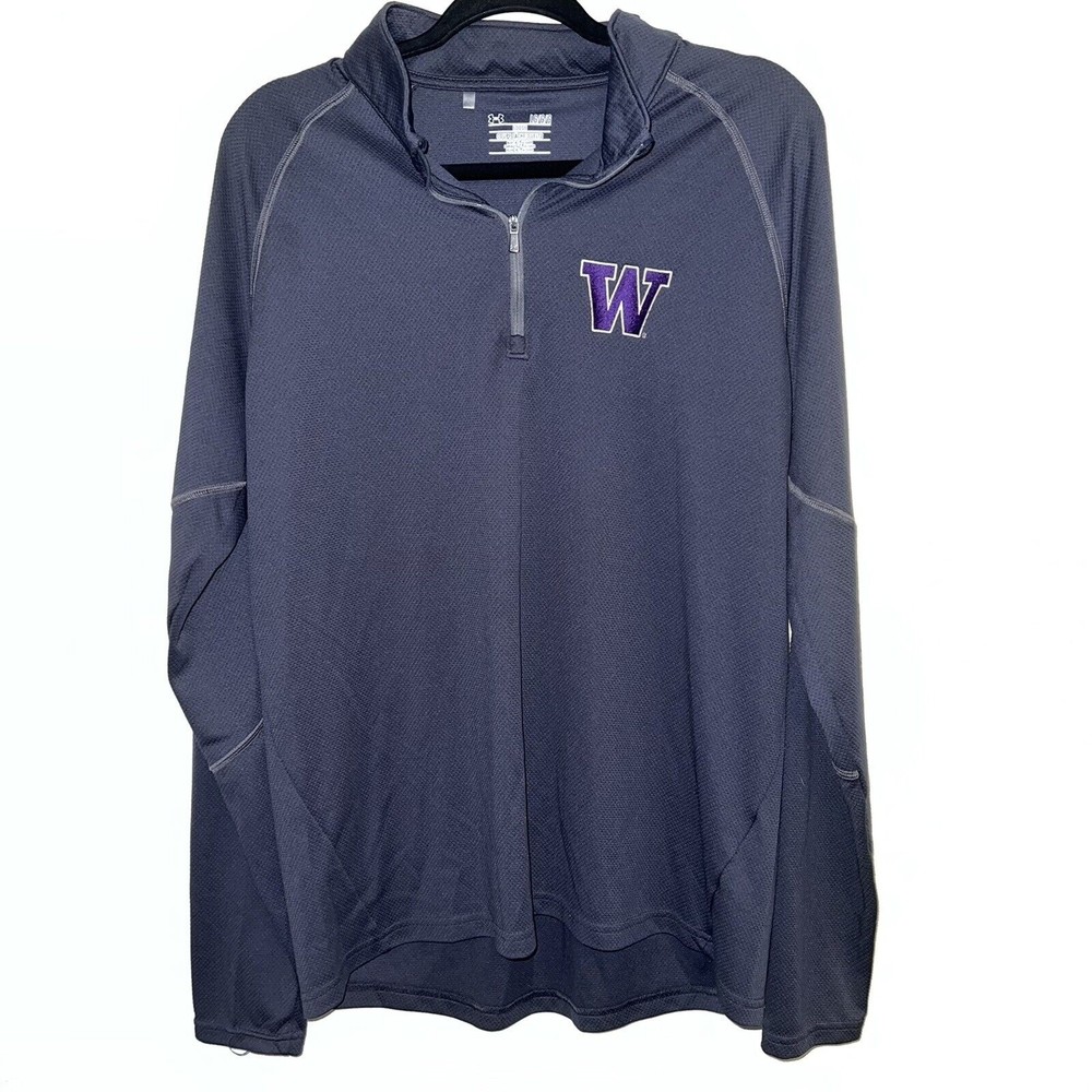 University Of Washington Huskies Underamour Jacket 1/4 Zip  Large